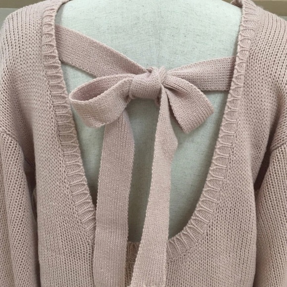 Sale Firm 5 ⭐️Fave Sexy Soft Open Tie Back Sweater - Picture 7 of 7